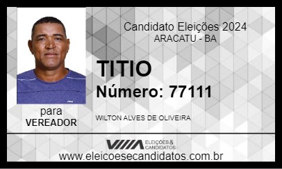 Candidato TITIO 2024 - ARACATU - Eleições