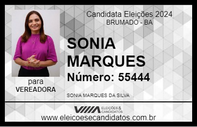 Candidato SONIA MARQUES 2024 - BRUMADO - Eleições