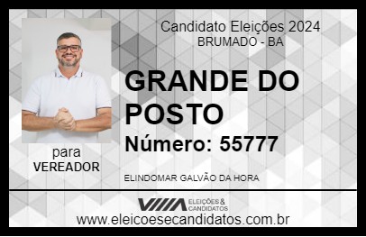 Candidato GRANDE DO POSTO 2024 - BRUMADO - Eleições