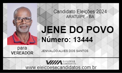 Candidato JENE DO POVO 2024 - ARATUÍPE - Eleições