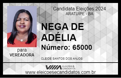 Candidato NEGA DE ADÉLIA 2024 - ARATUÍPE - Eleições