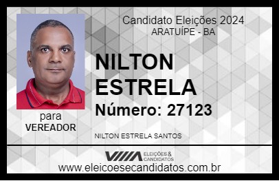 Candidato NILTON ESTRELA 2024 - ARATUÍPE - Eleições