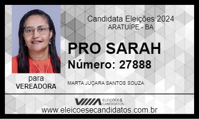 Candidato PRO SARAH 2024 - ARATUÍPE - Eleições