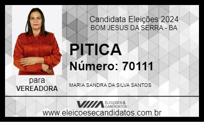 Candidato PITICA 2024 - BOM JESUS DA SERRA - Eleições