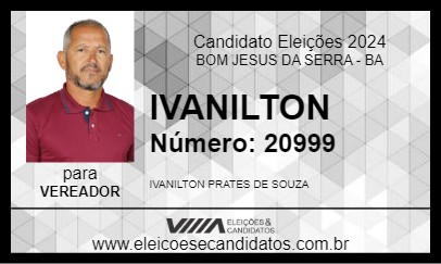 Candidato IVANILTON 2024 - BOM JESUS DA SERRA - Eleições