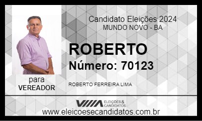 Candidato ROBERTO 2024 - MUNDO NOVO - Eleições