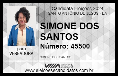 Candidato SIMONE DA SAÚDE 2024 - SANTO ANTÔNIO DE JESUS - Eleições