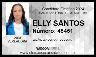 Candidato ELLY SANTOS 2024 - SANTO ANTÔNIO DE JESUS - Eleições