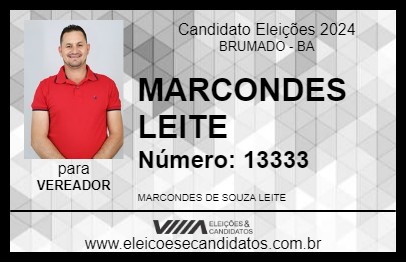 Candidato MARCONDES LEITE 2024 - BRUMADO - Eleições