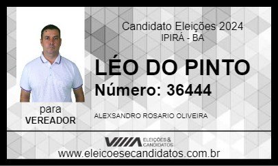 Candidato LÉO DO PINTO 2024 - IPIRÁ - Eleições