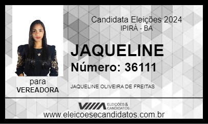 Candidato JAQUELINE 2024 - IPIRÁ - Eleições