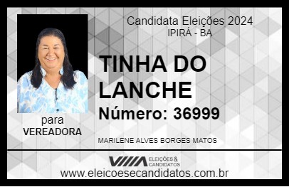 Candidato TINHA DO LANCHE 2024 - IPIRÁ - Eleições