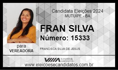 Candidato FRAN SILVA 2024 - MUTUÍPE - Eleições