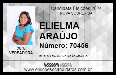 Candidato ELIELMA ARAÚJO 2024 - NOVA SOURE - Eleições