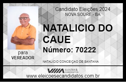 Candidato NATALICIO DO CAUE 2024 - NOVA SOURE - Eleições