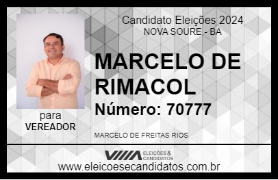 Candidato MARCELO DE RIMACOL 2024 - NOVA SOURE - Eleições