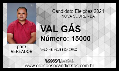 Candidato VAL GÁS 2024 - NOVA SOURE - Eleições