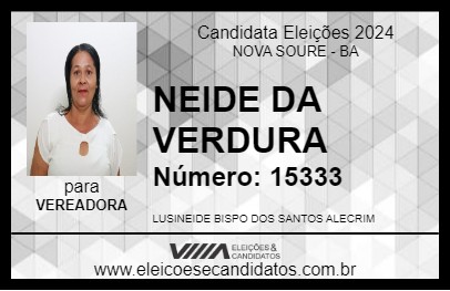 Candidato NEIDE DA VERDURA 2024 - NOVA SOURE - Eleições