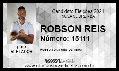 Candidato ROBSON REIS 2024 - NOVA SOURE - Eleições