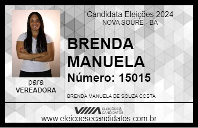 Candidato BRENDA MANUELA 2024 - NOVA SOURE - Eleições