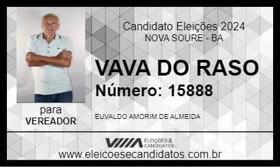 Candidato VAVA DO RASO 2024 - NOVA SOURE - Eleições