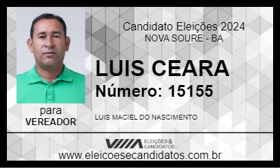 Candidato LUIS CEARA 2024 - NOVA SOURE - Eleições