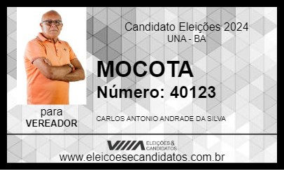 Candidato MOCOTA 2024 - UNA - Eleições