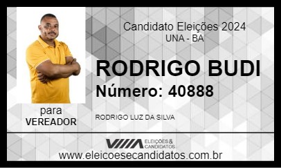 Candidato RODRIGO BUDI 2024 - UNA - Eleições