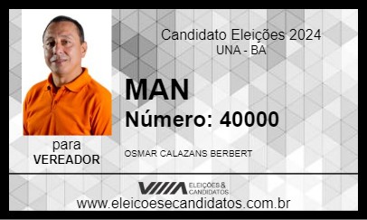 Candidato MAN 2024 - UNA - Eleições