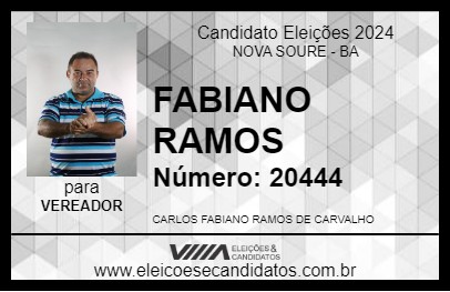 Candidato FABIANO RAMOS 2024 - NOVA SOURE - Eleições