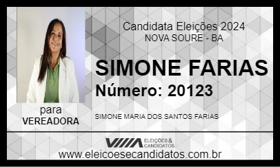 Candidato SIMONE FARIAS 2024 - NOVA SOURE - Eleições