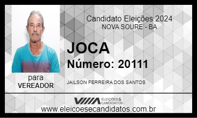 Candidato JOCA 2024 - NOVA SOURE - Eleições