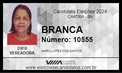 Candidato BRANCA 2024 - CAATIBA - Eleições