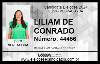 Candidato LILIAM DE CONRADO 2024 - ELÍSIO MEDRADO - Eleições