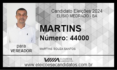 Candidato MARTINS 2024 - ELÍSIO MEDRADO - Eleições