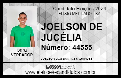 Candidato JOELSON DE JUCÉLIA 2024 - ELÍSIO MEDRADO - Eleições