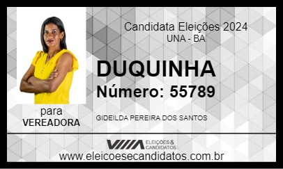 Candidato DUQUINHA 2024 - UNA - Eleições