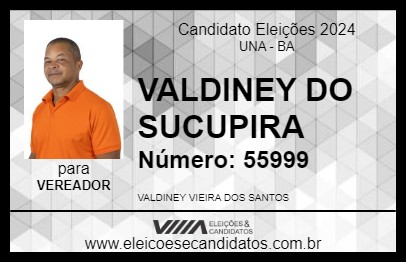 Candidato VALDINEY DO SUCUPIRA 2024 - UNA - Eleições