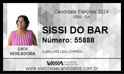 Candidato SISSI DO BAR 2024 - UNA - Eleições