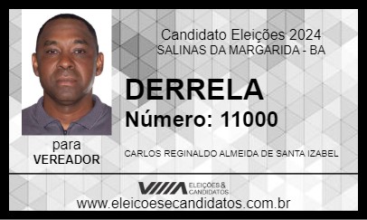 Candidato DERRELA 2024 - SALINAS DA MARGARIDA - Eleições