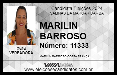 Candidato MARILIN BARROSO 2024 - SALINAS DA MARGARIDA - Eleições