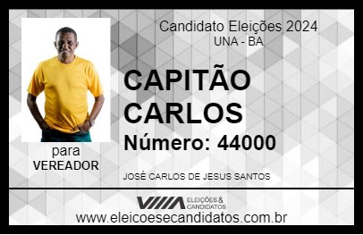 Candidato CAPITÃO CARLOS 2024 - UNA - Eleições