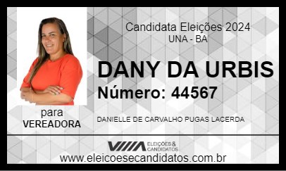 Candidato DANY DA URBIS 2024 - UNA - Eleições