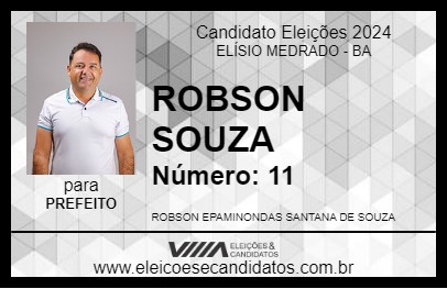 Candidato ROBSON SOUZA 2024 - ELÍSIO MEDRADO - Eleições