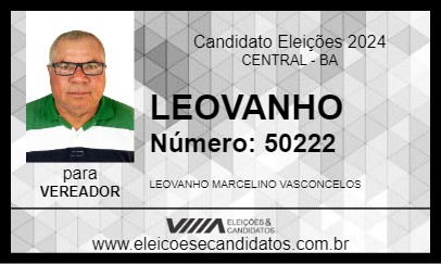 Candidato LEOVANHO 2024 - CENTRAL - Eleições