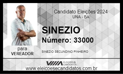 Candidato SINEZIO 2024 - UNA - Eleições