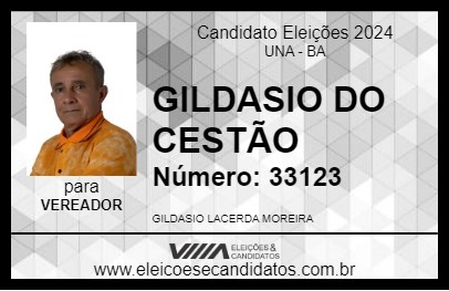 Candidato GILDASIO DO CESTÃO 2024 - UNA - Eleições