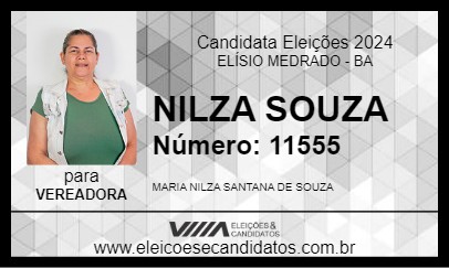 Candidato NILZA SOUZA 2024 - ELÍSIO MEDRADO - Eleições