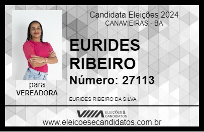 Candidato EURIDES RIBEIRO 2024 - CANAVIEIRAS - Eleições