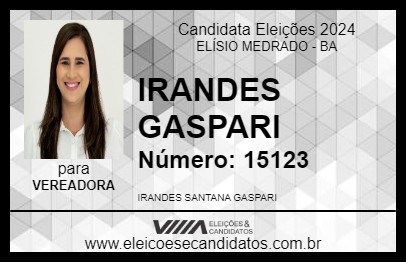 Candidato IRANDES GASPARI 2024 - ELÍSIO MEDRADO - Eleições